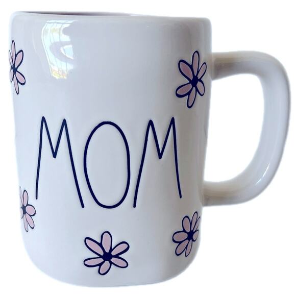 Rae Dunn Other - Rae Dunn MOM Mug Large Letter Pink Flowers Ceramic Coffee Cup Gift for Mom New